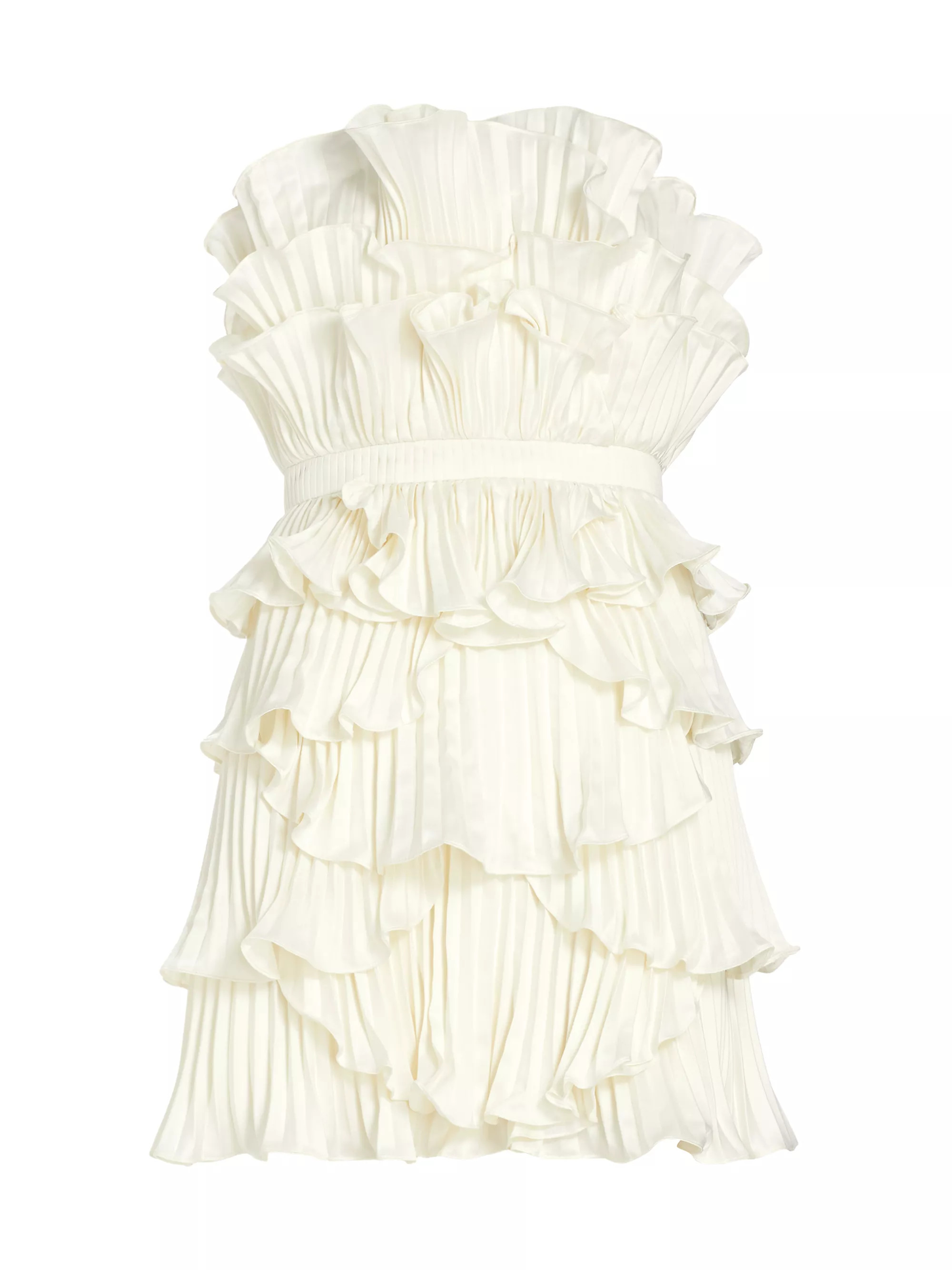 Reed Pleated Shell Strapless Minidress | Saks Fifth Avenue