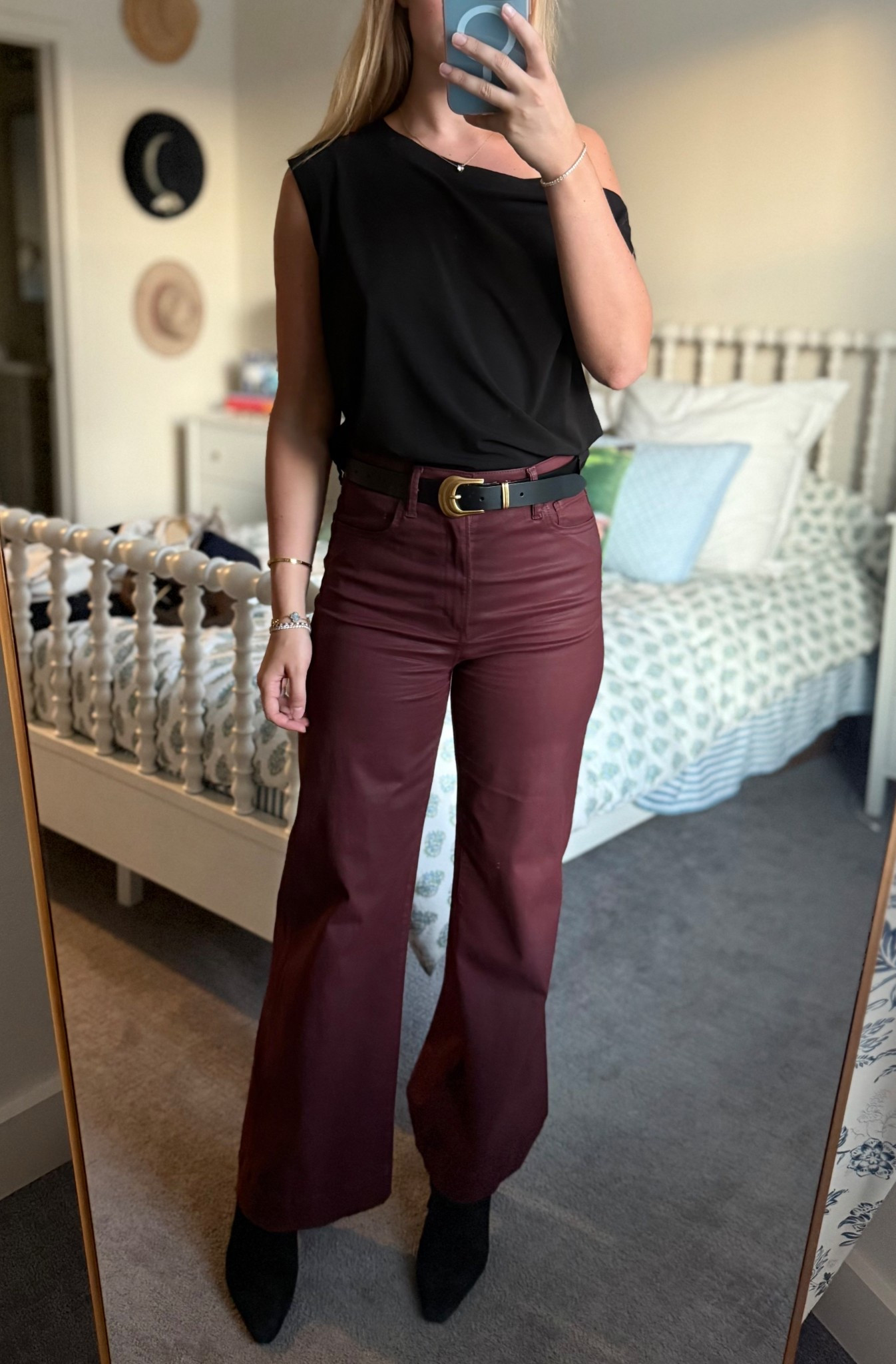 🖤 

Black belt
Gold belt
Black and gold belt
Amazon fashion
Norma Kamala top
One shoulder top
Black top
Party top
Going out top
Revolve
Black heeled boots
Black booties
Pointed toe boots
Date night outfit
Party outfit
Thanksgiving outfit
Girls night outfit
Party outfit
Going out look
Holiday party outfit
Christmas outfit
Christmas party outfit
Nye outfit
Nye look
New Year’s Eve outfit
Winter outfit
Winter style
Fall outfit
Fall style
Preppy outfit
Preppy style
Maroon pants
Maroon jeans
Burgundy jeans
Burgundy pants
Wine pants
Wine jeans
Dark red pants
Dark red jeans
Joes jeans the Mia
Wide leg jeans
Fun jeans
High waisted jeans

#LTKootd #LTKHoliday #LTKFindsUnder100