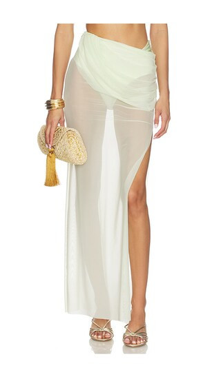 Shani Shemer Alana Maxi Skirt in Mint. Size XS | Revolve Clothing (Global)
