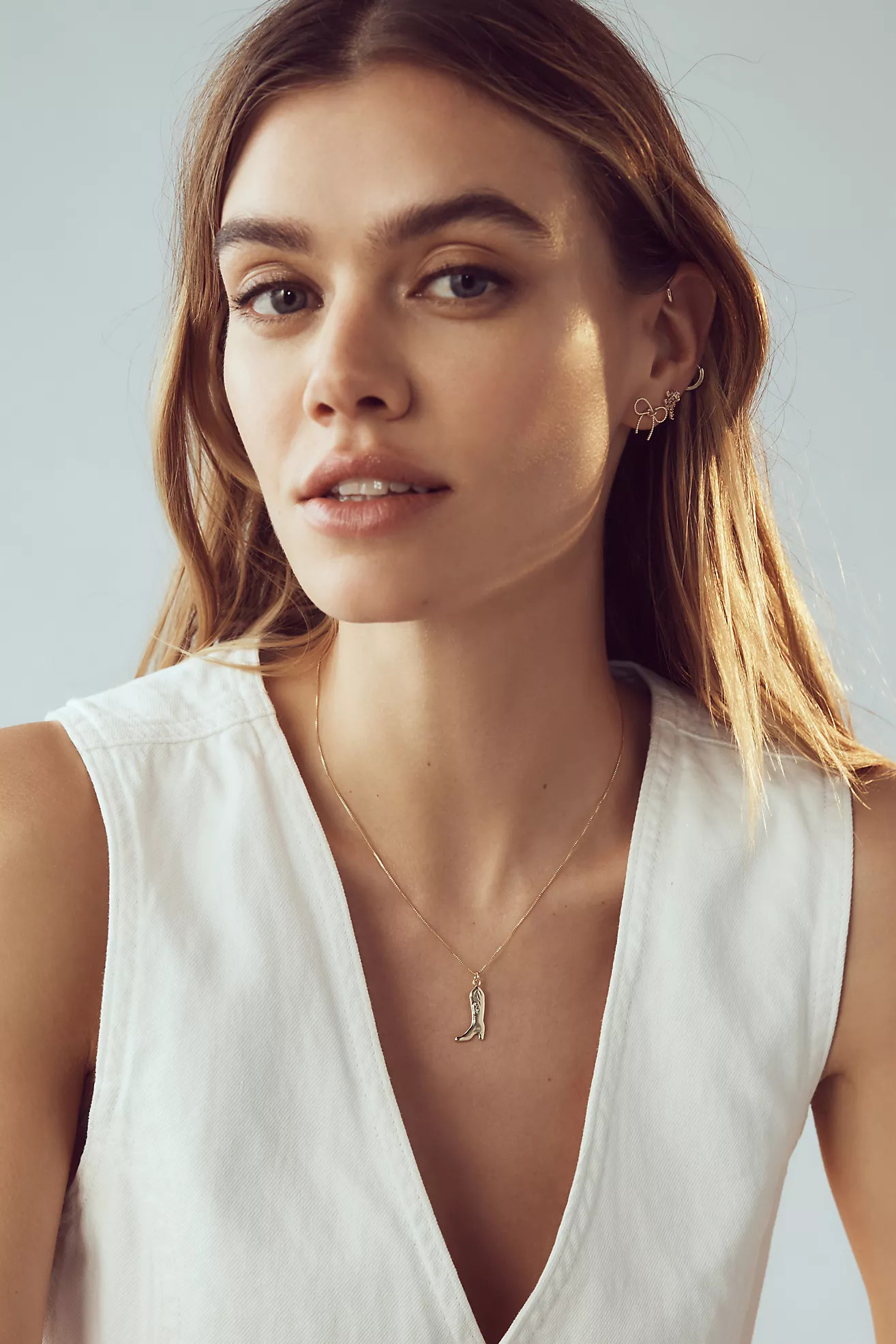 Pavé Cowboy Charm Necklace | Anthropologie (US)