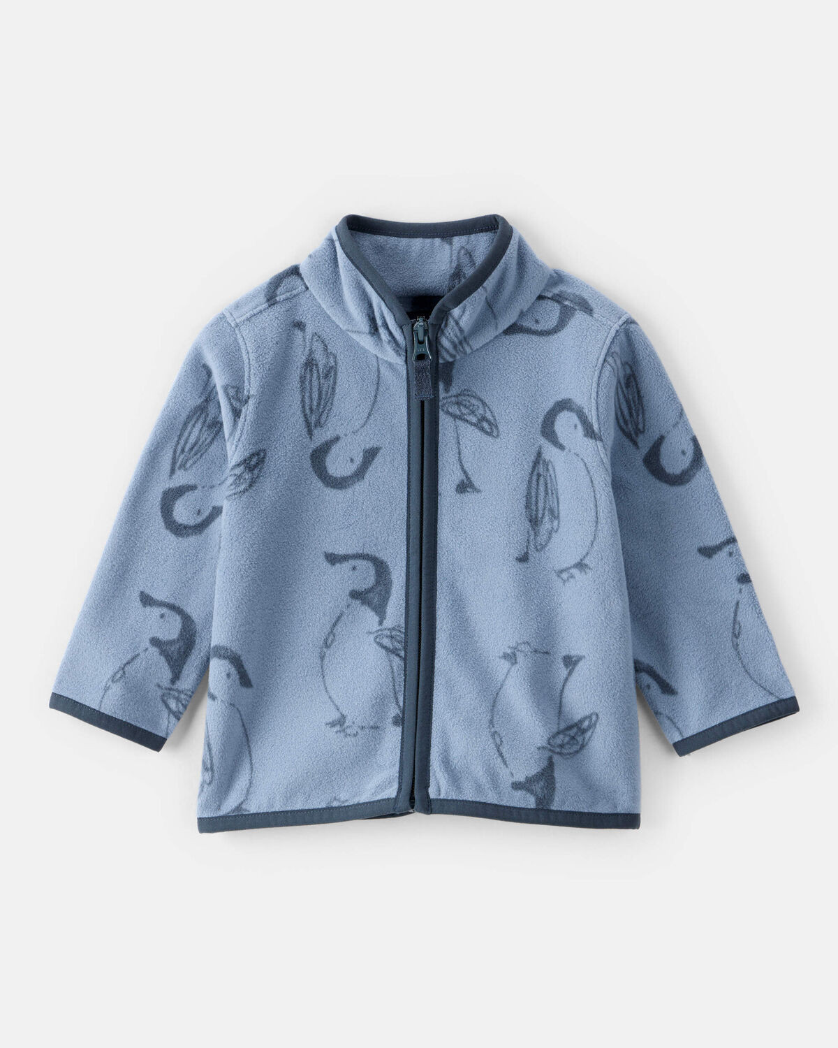 Baby Boy Penguin Microfleece Zip-Up Jacket - Blue | Carter's Inc
