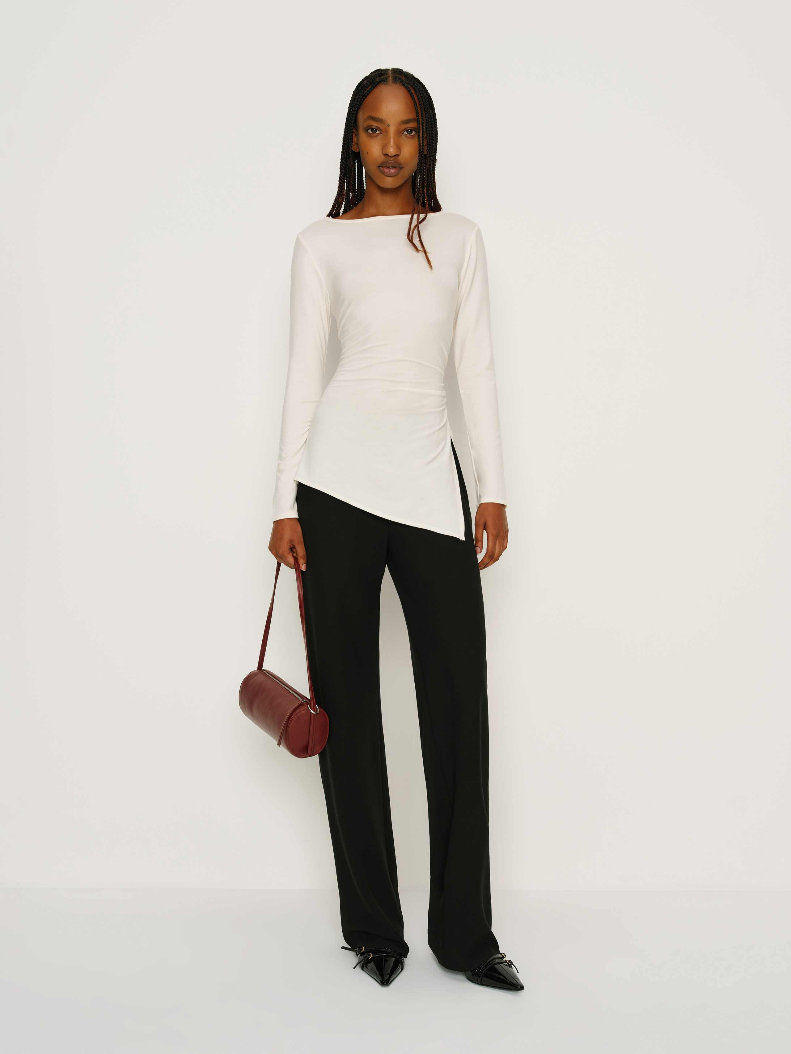 Reformation Margot Knit Top Ivory XS | Reformation (Global)