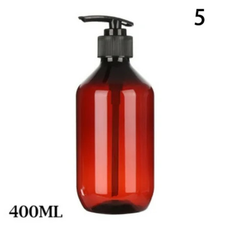 400ML Amber Glass Hand Soap Dispenser with Plastic Pump, Refillable Soap Pump Dispenser for Bathroom | Walmart (US)