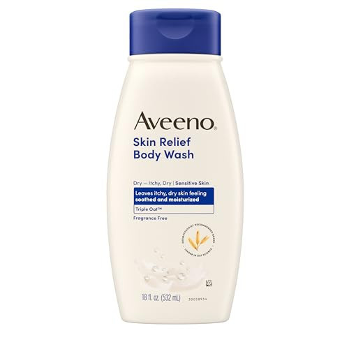 Aveeno Skin Relief Body Wash, Fragrance-Free with Triple Oat® complex, Gentle Daily Cleanser for Sensitive Skin Leaves Itchy, Dry Skin Feeling Soothed & Moisturized, Soap-Free, 18 fl. oz | Amazon (US)