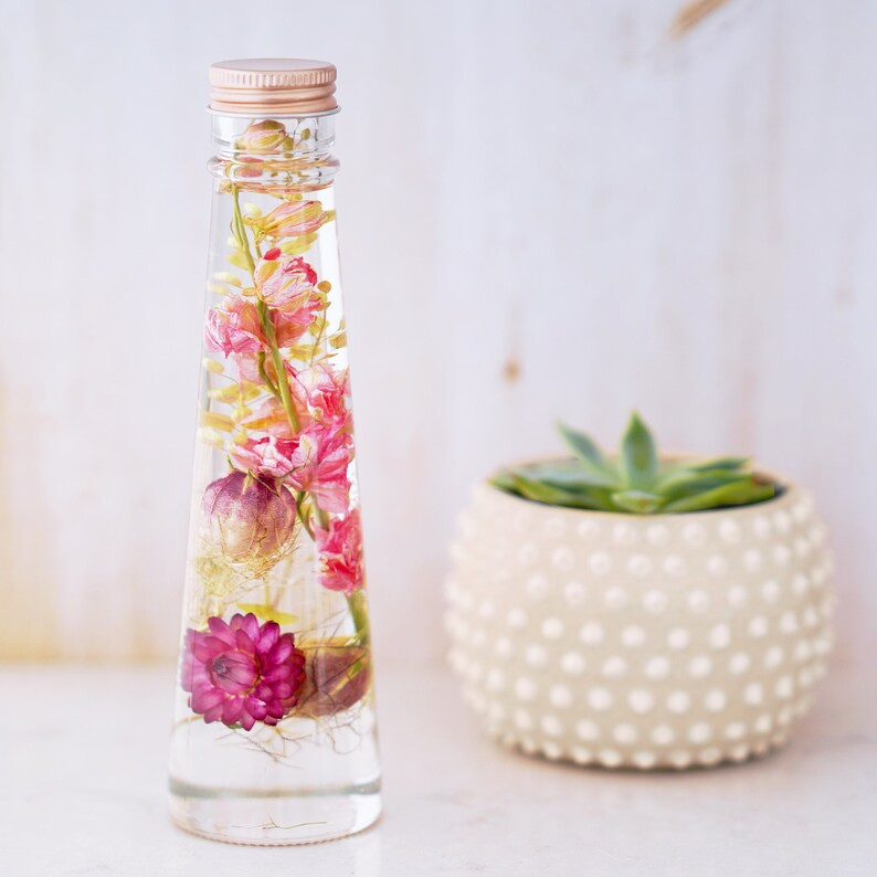 Japanese herbarium bottle, unique desk decoration, natural room decor, herbarium bottle, herbariu... | Etsy (US)