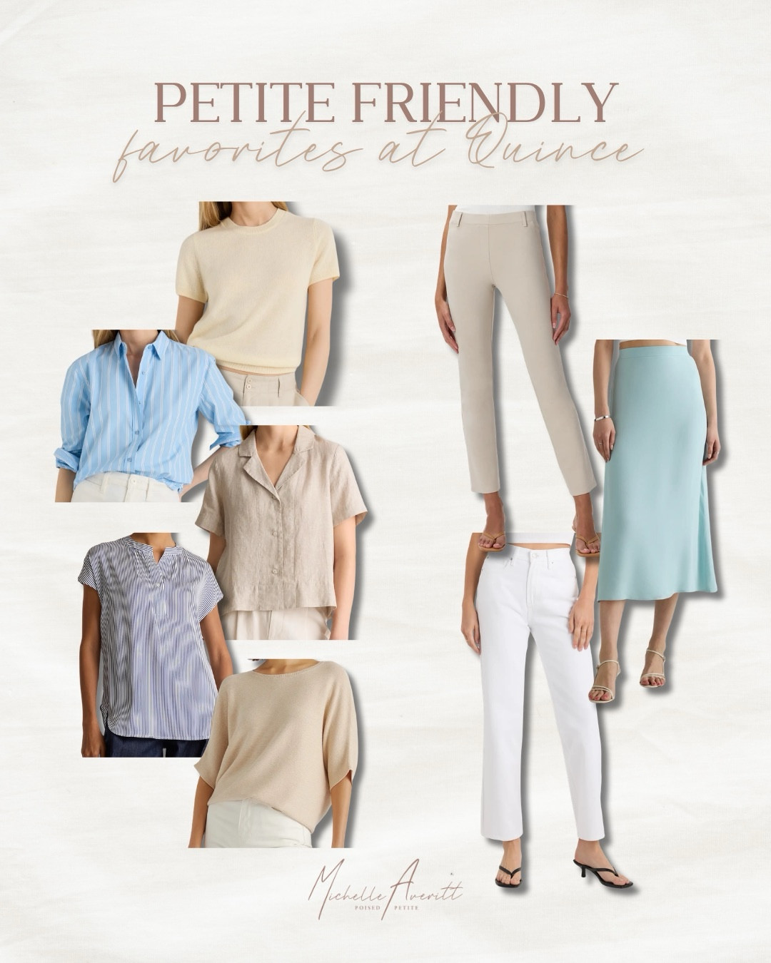 Quince pieces that are perfect for a petite woman! I love the way these petite friendly peices elongate the silhouette. 

Fashion over 40, petite style, stylish outfit finds

#LTKootd #LTKOver40 #LTKPetite
