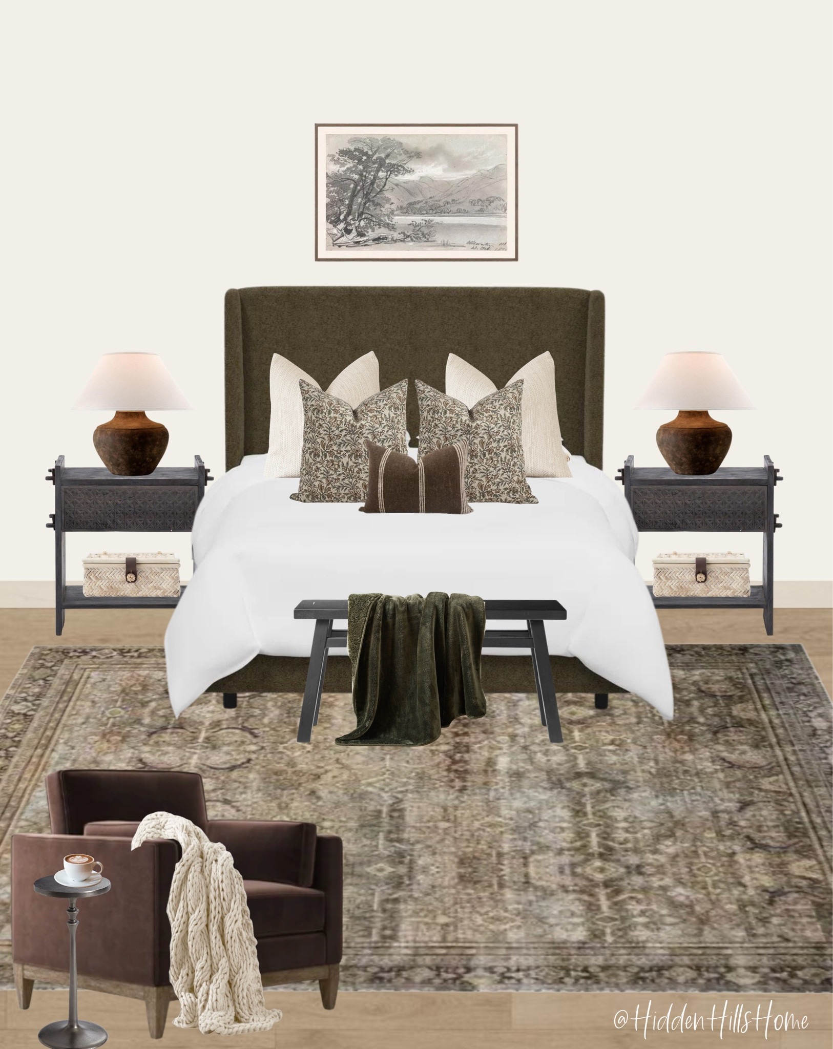 Bedroom decor mood board, bedroom design, moody bedroom decor ideas, bedroom inspiration, modern vintage moody bedroom #bedroom 

#LTKCyberWeek #LTKsalealert #LTKhome