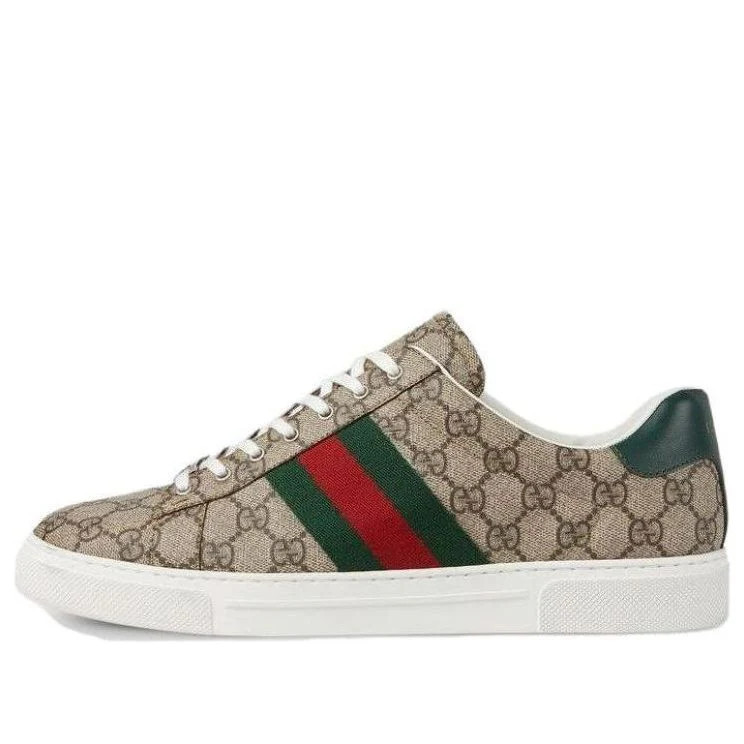 Gucci Ace sneaker with Web 'Beige Ebony' 760775-FACMZ-9746 | KICKS CREW