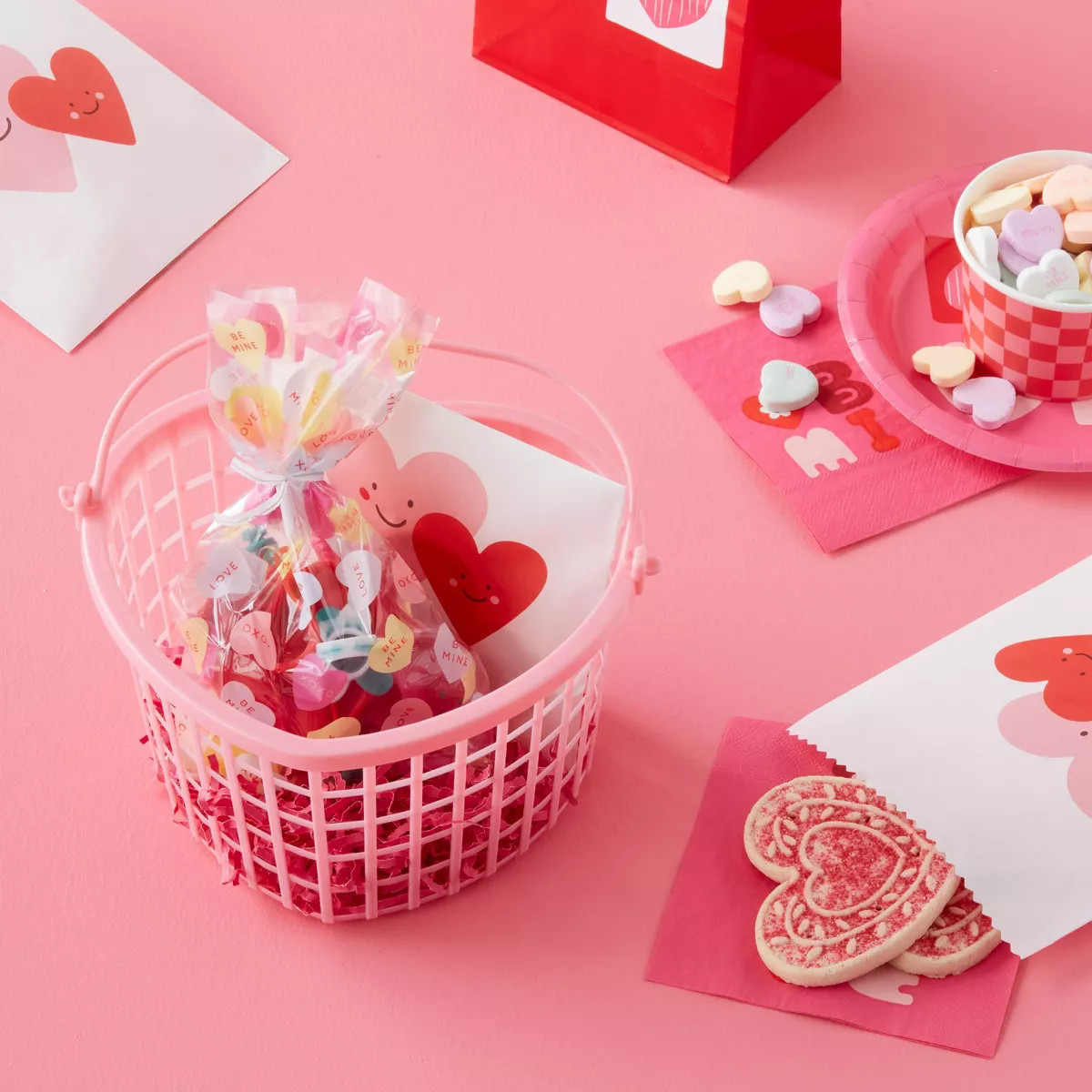 Valentine's Day Decorative Bucket Hearts - Spritz™ | Target