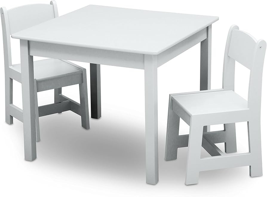 Delta Children MySize Kids Wood Table and Chair Set (2 Chairs Included) - Ideal for Arts & Crafts... | Amazon (US)