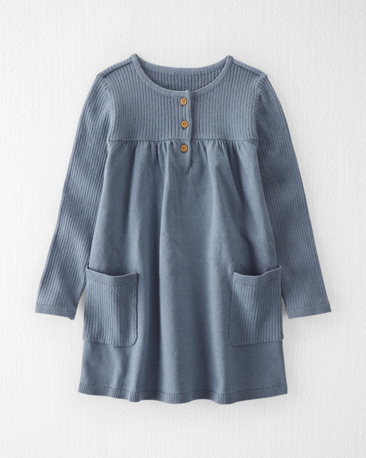 Cloudy Day Toddler Organic Cotton Ribbed Sweater Knit Dress
 | carters.com | Carter's