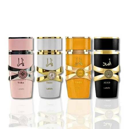 Lattafa Perfume Cologne EDP Gift Set Yara + Tous + Asad + Moi 3.4 oz/100 ml Each | Walmart (US)