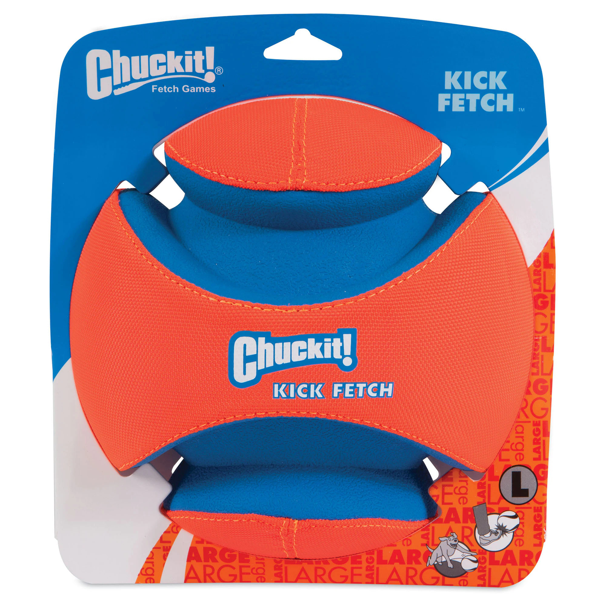 Chuckit! Chuck It Kick Fetch LG BPA-Free Orange Interactive Dog Toy - Durable Canvas, Rubber, Foam Construction | 251201 | Lowe's