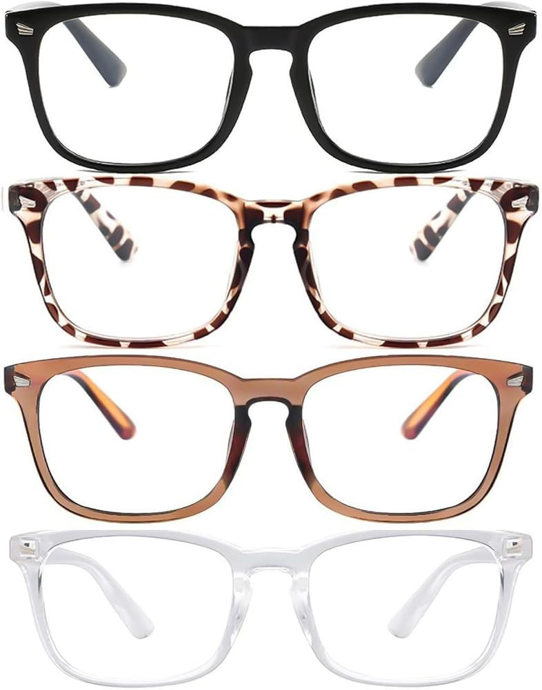 Amazon.com: Blue Light Blocking Glasses Square Nerd Eyeglasses Frame Anti Blue Ray Computer Glass... | Amazon (US)