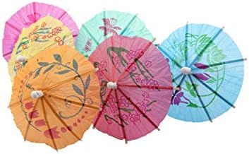 TRIXES 24PC Colorful Paper Cocktail Party Umbrellas in Assorted Colors | Amazon (US)