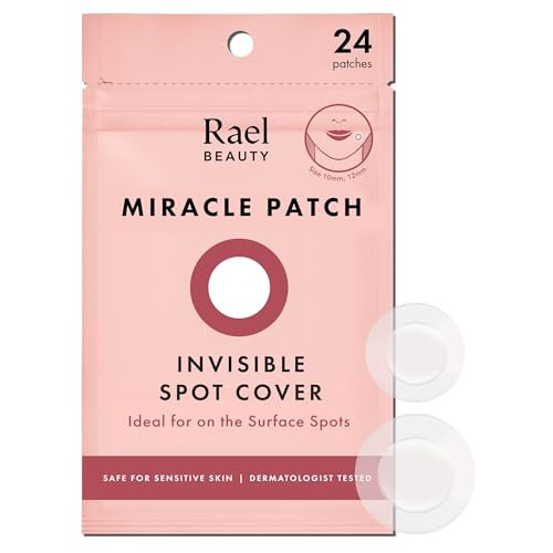 Rael Pimple Patches, Miracle Invisible Spot Cover - Hydrocolloid Acne Pimple Patch, Absorbs Zits & Blemish, Korean Skin Care, 2 Sizes (24 Count) | Amazon (US)