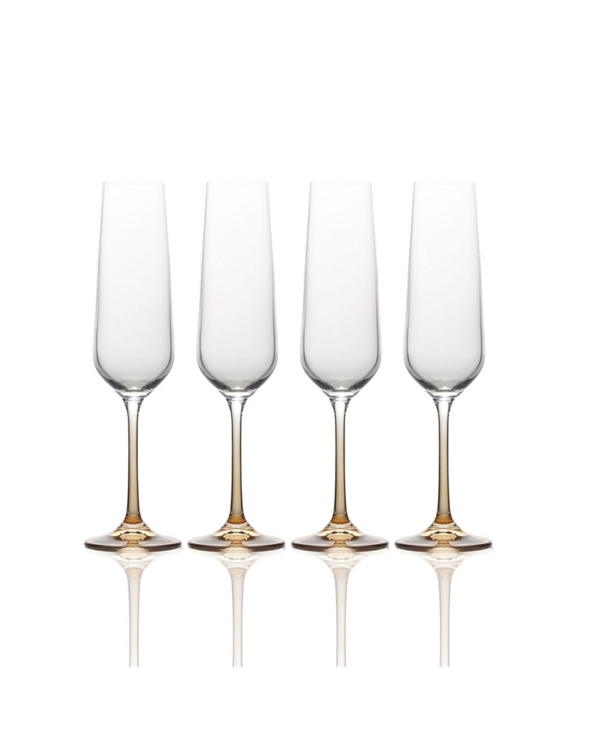 Mikasa Gianna Ombre Amber Champagne Flute Glasses, Set of 4 | Macys (US)