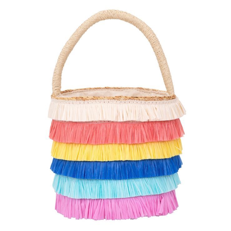 Meri Meri Raffia Fringed Woven Straw Bag (Pack of 1) | Target