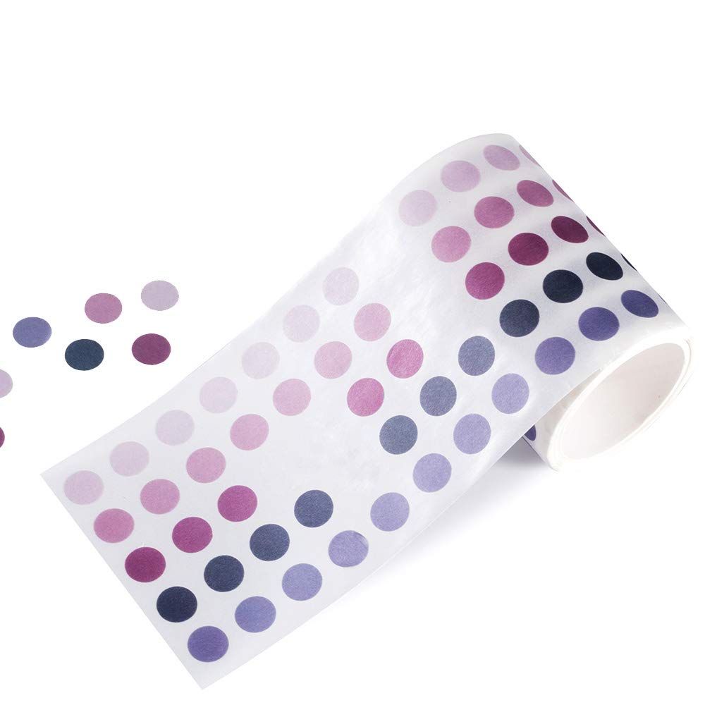 YUBBAEX Morandi 5/16" Dot Washi Tape Round Stickers 1250 Dots Stickers for Journal Planner Scrapb... | Amazon (US)