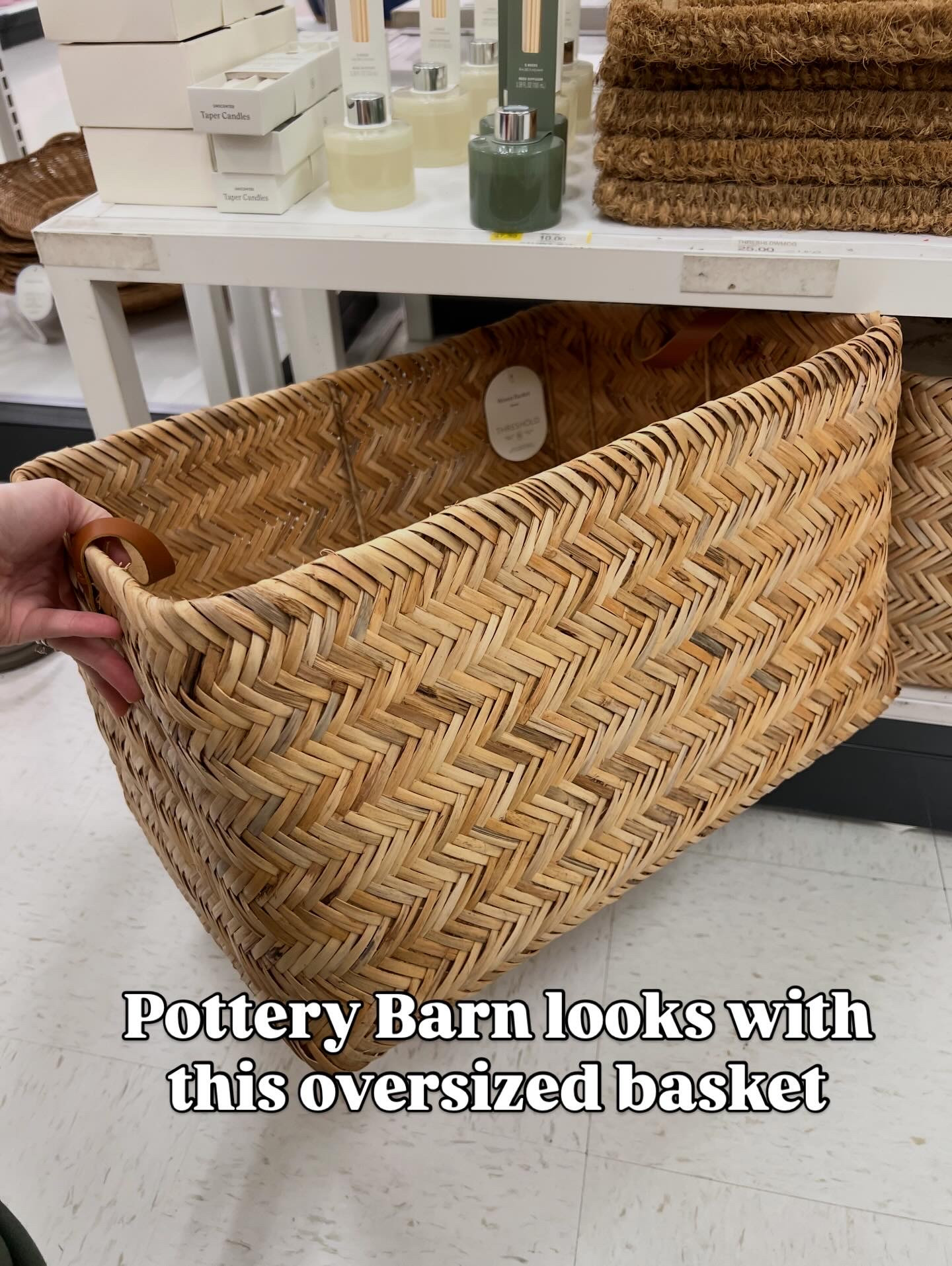 Target oversized basket of spring decorating and storage 
