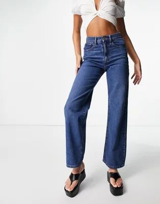 Only Hope wide leg jeans in mid blue | ASOS (Global)