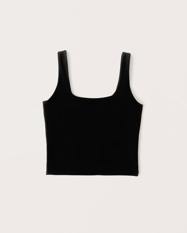 90s Cotton Seamless Fabric Sqaureneck Tank | Abercrombie & Fitch (US)