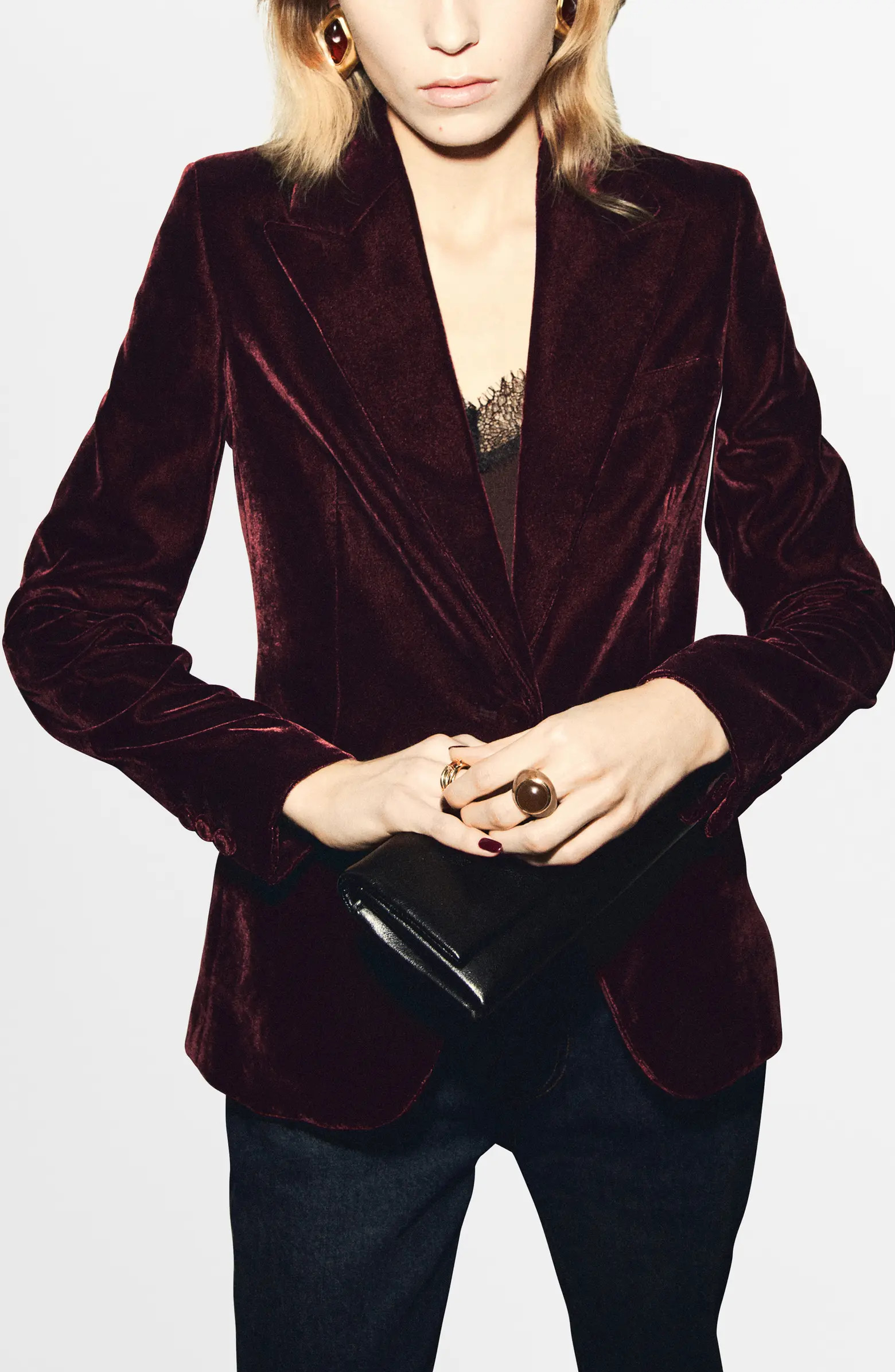 Structured Velvet Blazer | Nordstrom