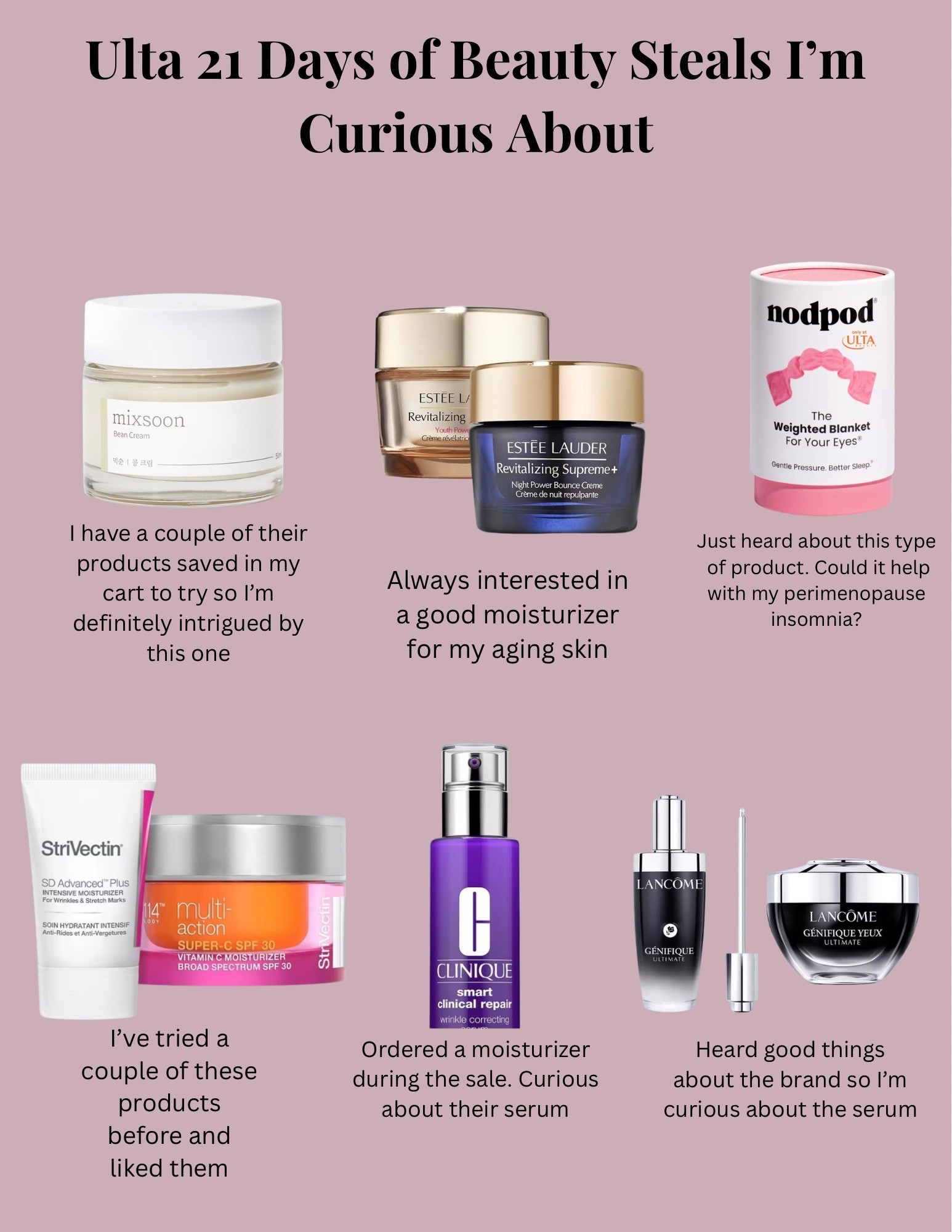 There are still several days left in the @ulta 21 Days of Beauty sale, and here are a few items I’m thinking about buying to try for my skin. The deals have been so good!

#LTKSaleAlert #LTKOver40