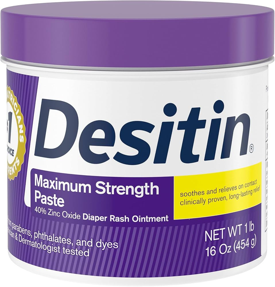 Desitin Maximum Strength Baby Diaper Rash Cream, 40% Zinc Oxide for Treatment, Relief & Preventio... | Amazon (US)