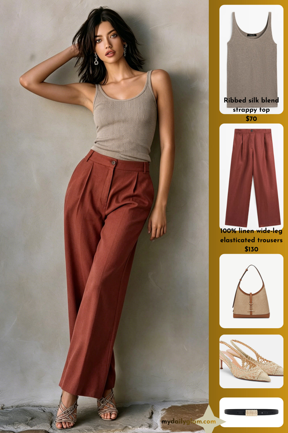 Soft Neutral Summer Capsule Outfit Slim Ribbed Knit Tank & Oversized Terracotta High Waist Linen Pants

#SummerLinenOutfit #MinimalFashion #CapsuleWardrobe 

 #LTKootd #LTKOver40 #LTKWorkwear