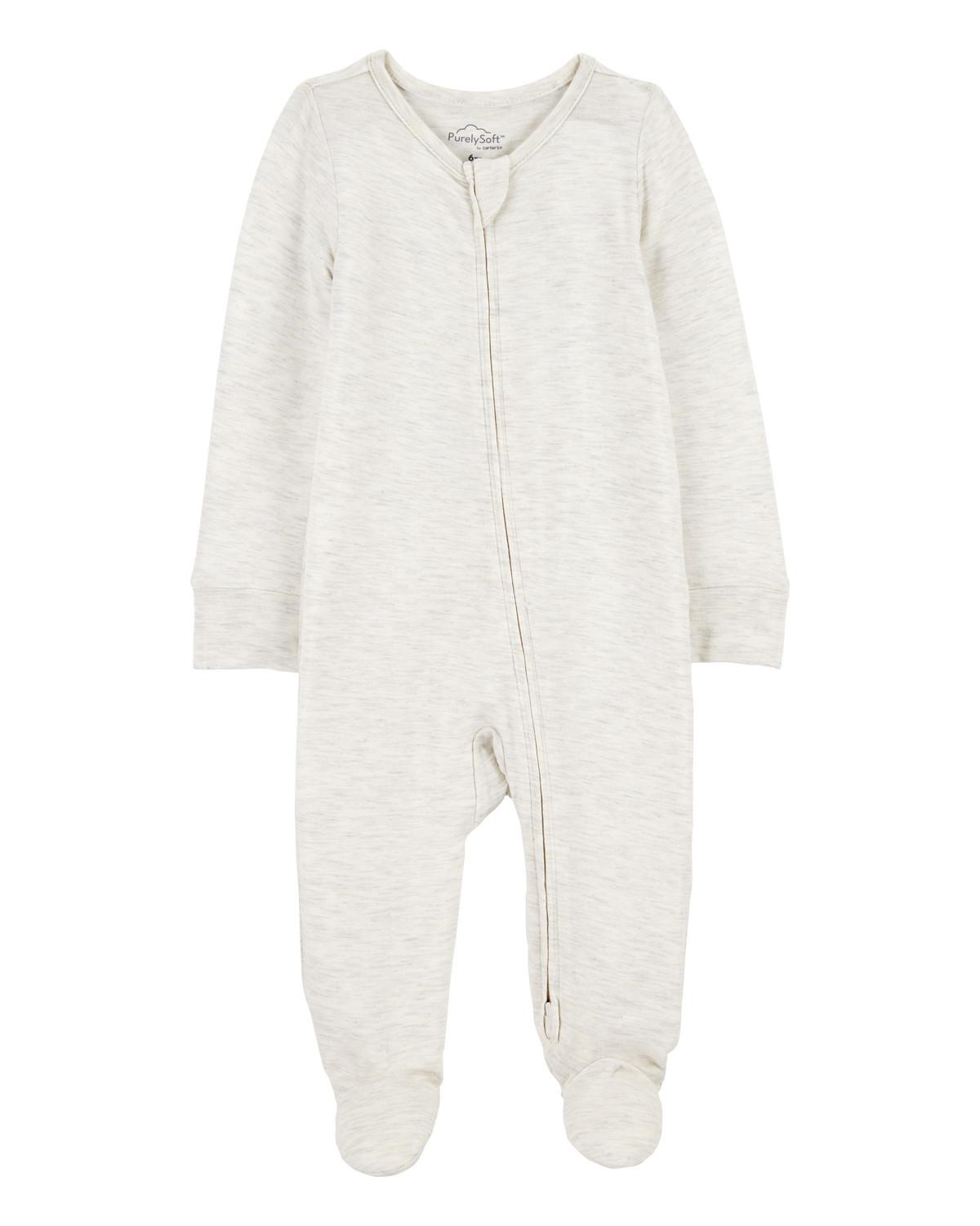 Baby Solid 2-Way Zip PurelySoft Sleep & Play Pajamas - Grey | Carter's Inc