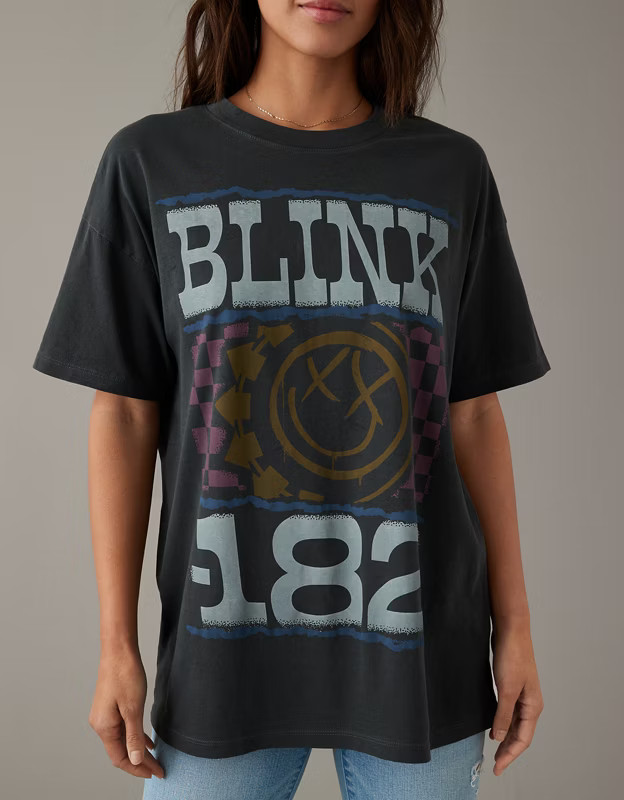 AE Oversized Blink-182 Graphic Tee | American Eagle Outfitters (US & CA)