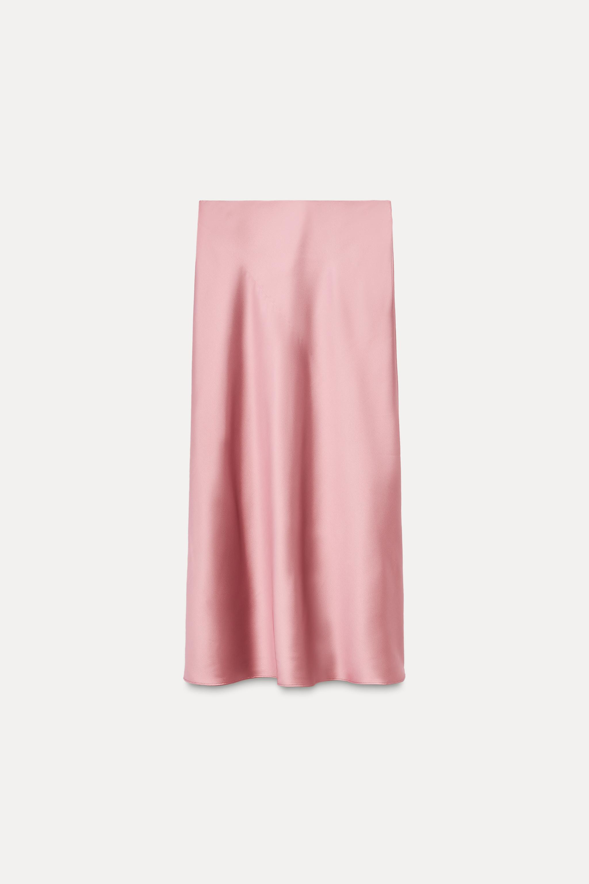 SATIN EFFECT MIDI SKIRT | Zara US