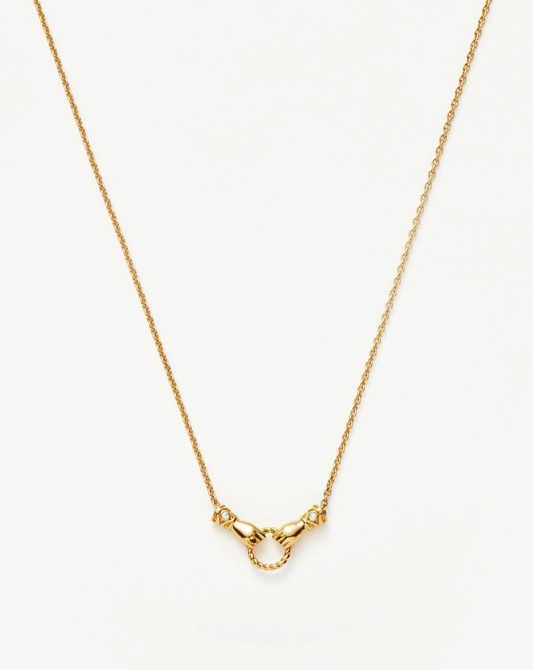 Harris Reed In Good Hands Mini Pendant Slider Gold Necklace | Missoma UK