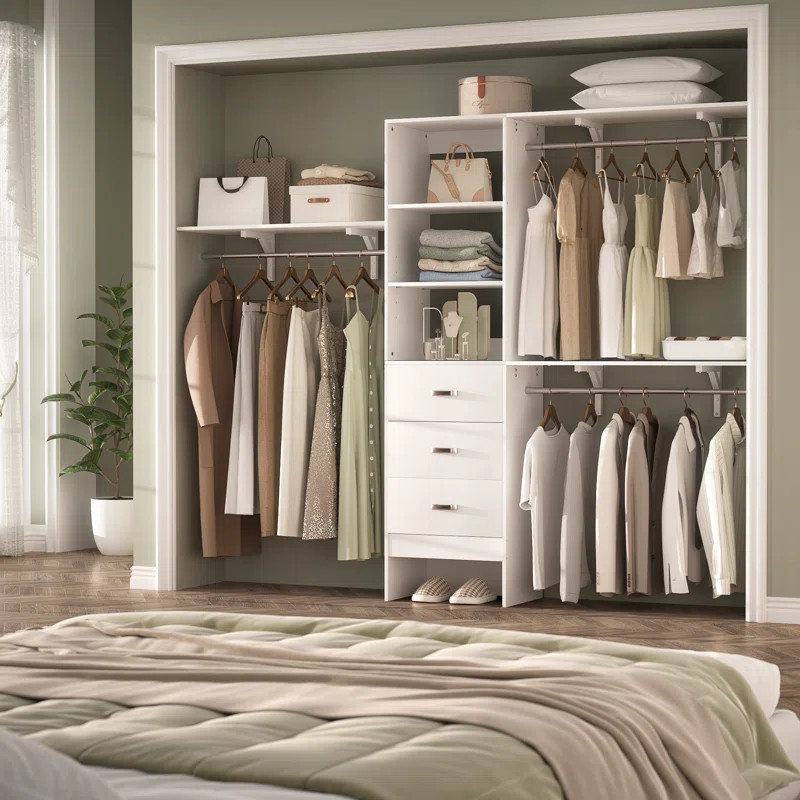 Latitude Run® Abbigael 20.2''-  96‘’ W Closet System "& Reviews" | Wayfair | Wayfair North America