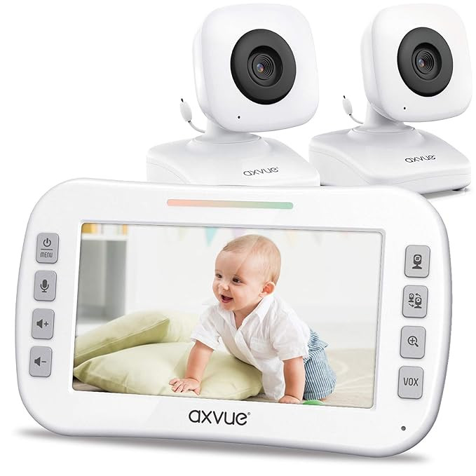 Video Baby Monitor 4.3" Screen, Two Cameras for Two Rooms, Auto Night Vision, Long Range, Pukka W... | Amazon (US)