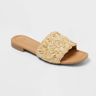 Women’s Jolie Slide Sandals - A New Day™ Natural 9.5 | Target
