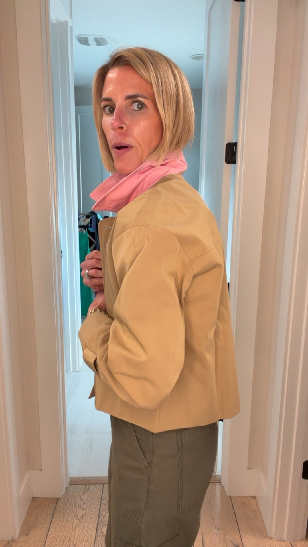 Run don’t walk for amazing little cropped trench with the pink popped collar 🩷🩷

#LTKgrwm #LTKootd #LTKWorkwear