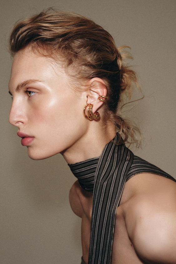 PACK OF TRIPLE HOOP EAR CUFF EARRINGS | Zara US