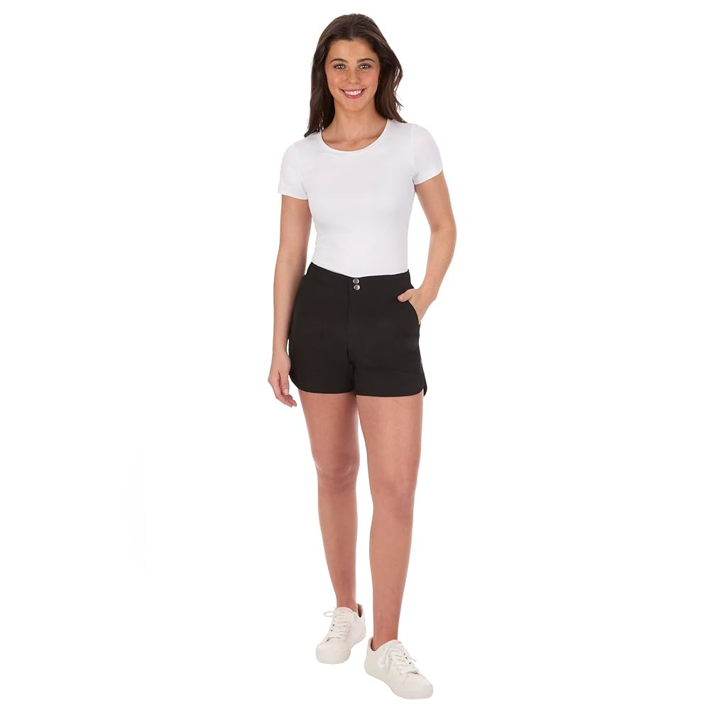 The American Outdoorsman Womens Curved Hem 5" Pull-On Trail Casual Shorts with Elastic Waist and ... | Amazon (US)