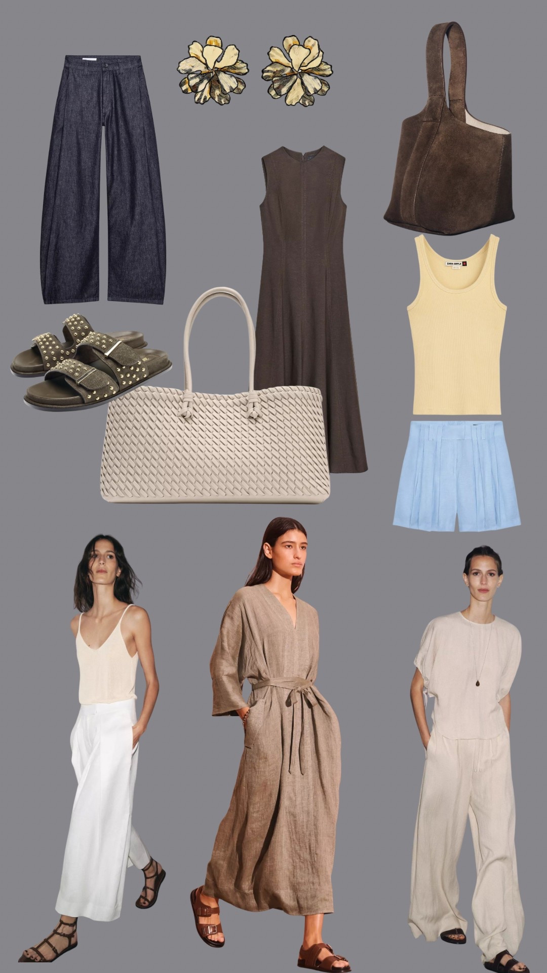 This weeks Zara edit. Best flowing trousers, butter, chocolate and cream. Woven bags, suede and studded sandals x

#LTKover50style #LTKuk #LTKsummer