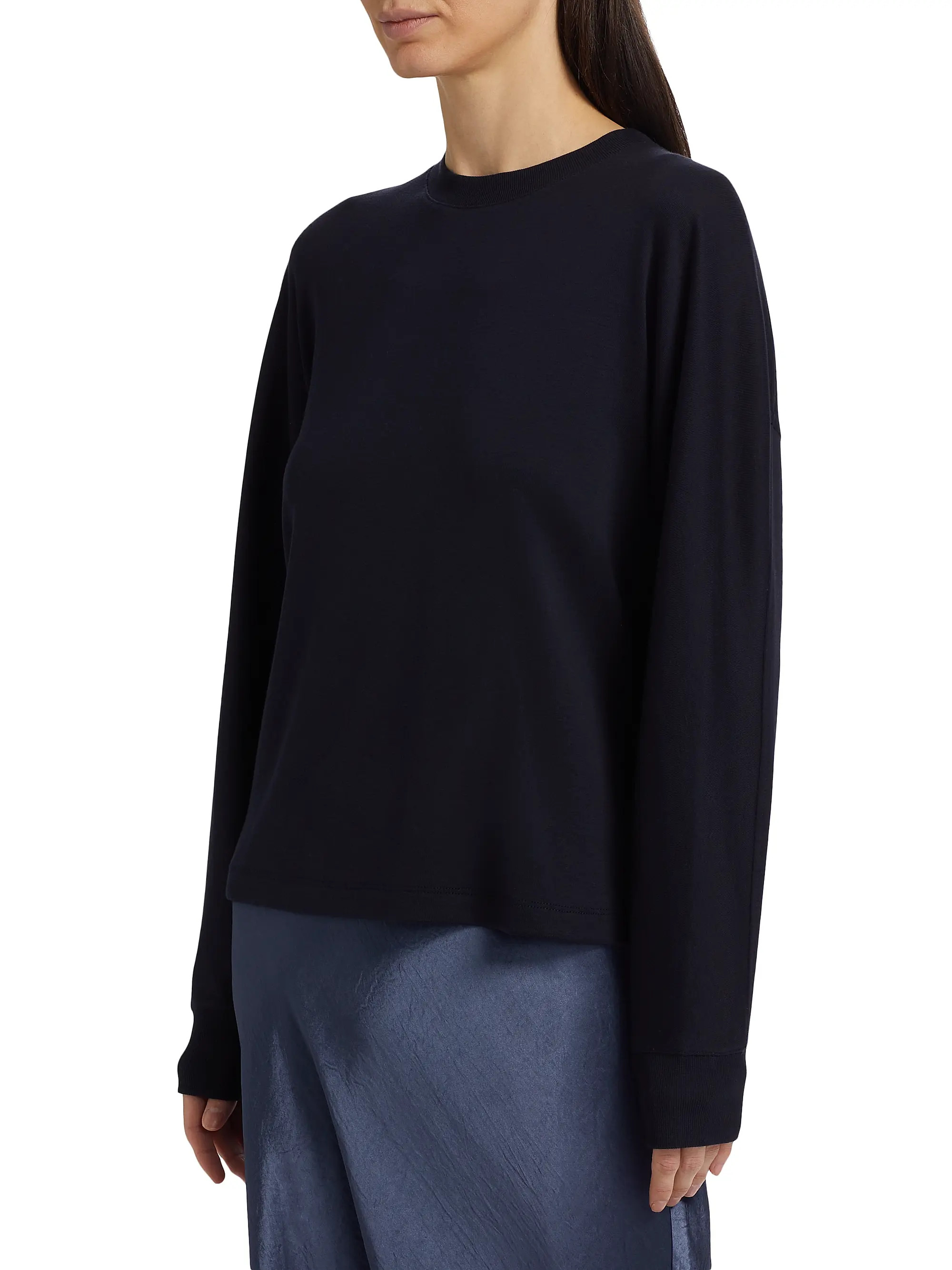 Relaxed Crewneck Cotton Sweater | Saks Fifth Avenue