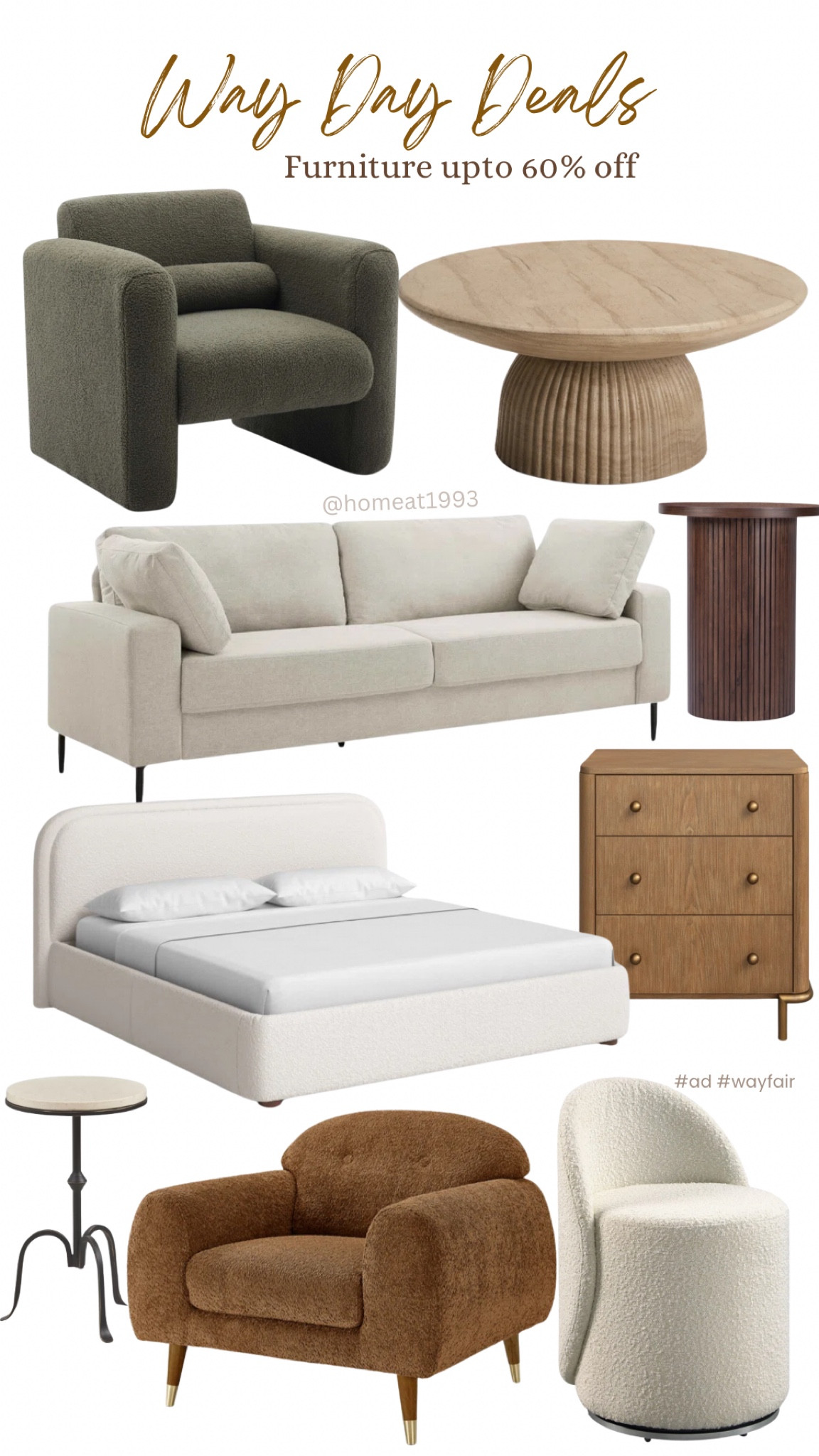 Wayfair’s Way Day officially starts in TWO days! Don’t miss out - enjoy 80% off and free shipping on everything for a limited time only! 

Wayfair finds,  furniture, lighting, rugs, décor, living room styling, bedroom décor, kitchen styling, home furniture

@wayfair #wayfair #wayfairpartner #wayday #ad #paidlinks #LTKxWayDay #LTKsalealert #LTKhome
 