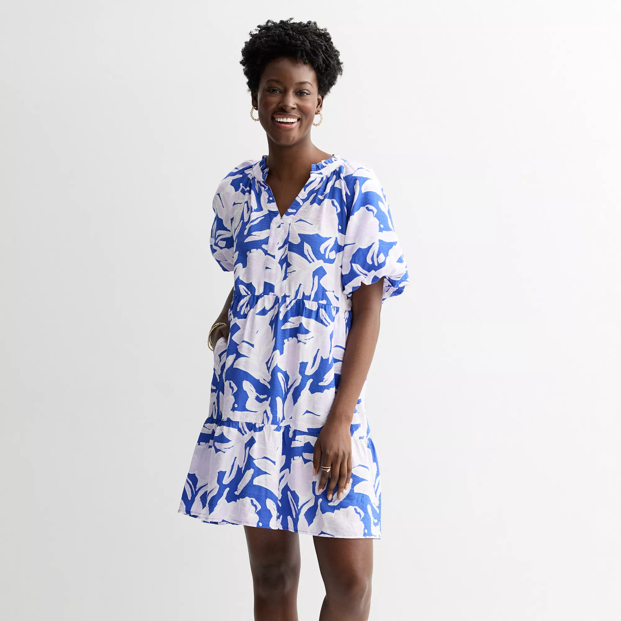 Women's Sonoma Goods For Life® Silk-Like Tiered Dress | Kohl's