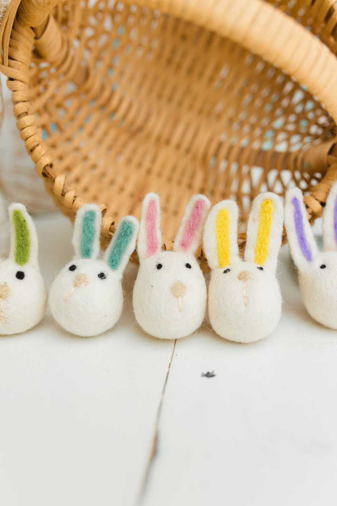 Mixed Boho Bunny -needle Felted White Bunny -felt Shapes -bunny Garland -easter Garland -easter R... | Etsy (US)