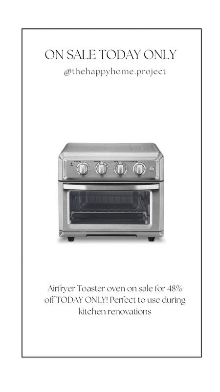 Airfryer toaster oven is on sale TODAY ONLY! Highly recommend to use during those kitchen renovations!!!

#LTKsalealert #LTKhome #LTKGiftGuide