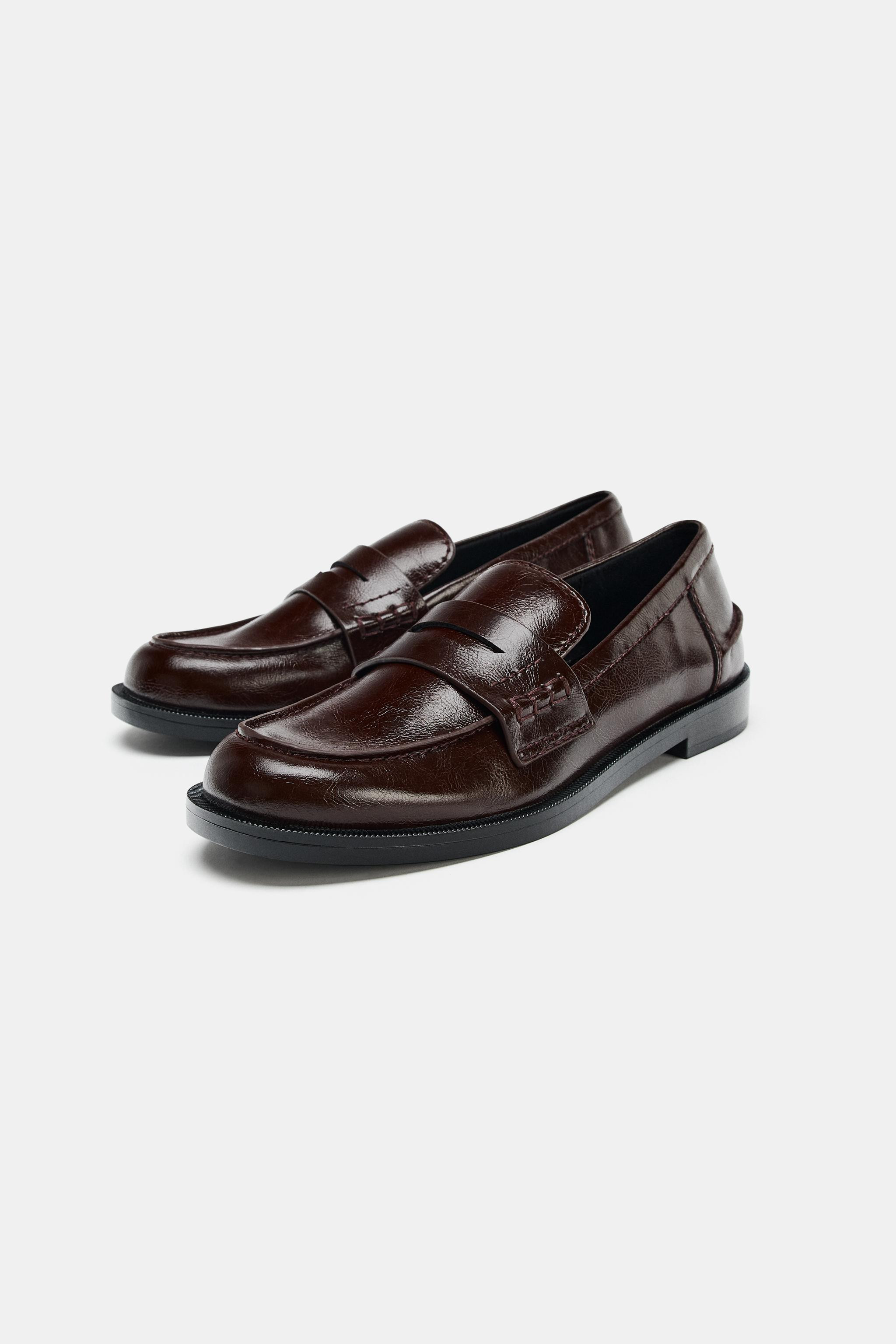 PATENT FINISH PENNY LOAFERS | Zara US
