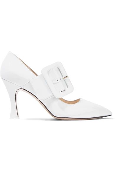 Attico - Elsa Patent-leather Pumps - White | NET-A-PORTER (UK & EU)