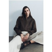 Rudy Suede Bomber Jacket / Chocolate | MESHKI | M | MESHKI US