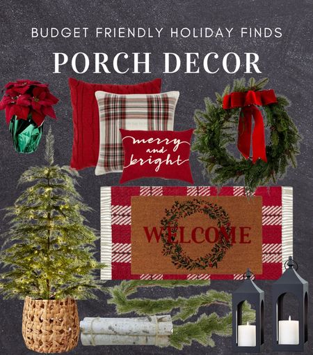 Shop my red porch decor finds ✨ Affordable Finds!! 

Christmas decor, holiday decor, porch decor, wreath, throw pillows, garland, lanterns, Christmas tree 

#LTKfamily #LTKHoliday #LTKhome